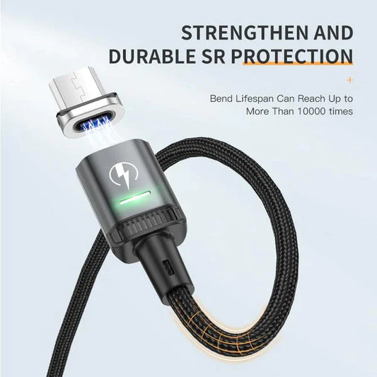 KUULAA LED MAGNETIC USB CABLE 3A FAST CHARGER